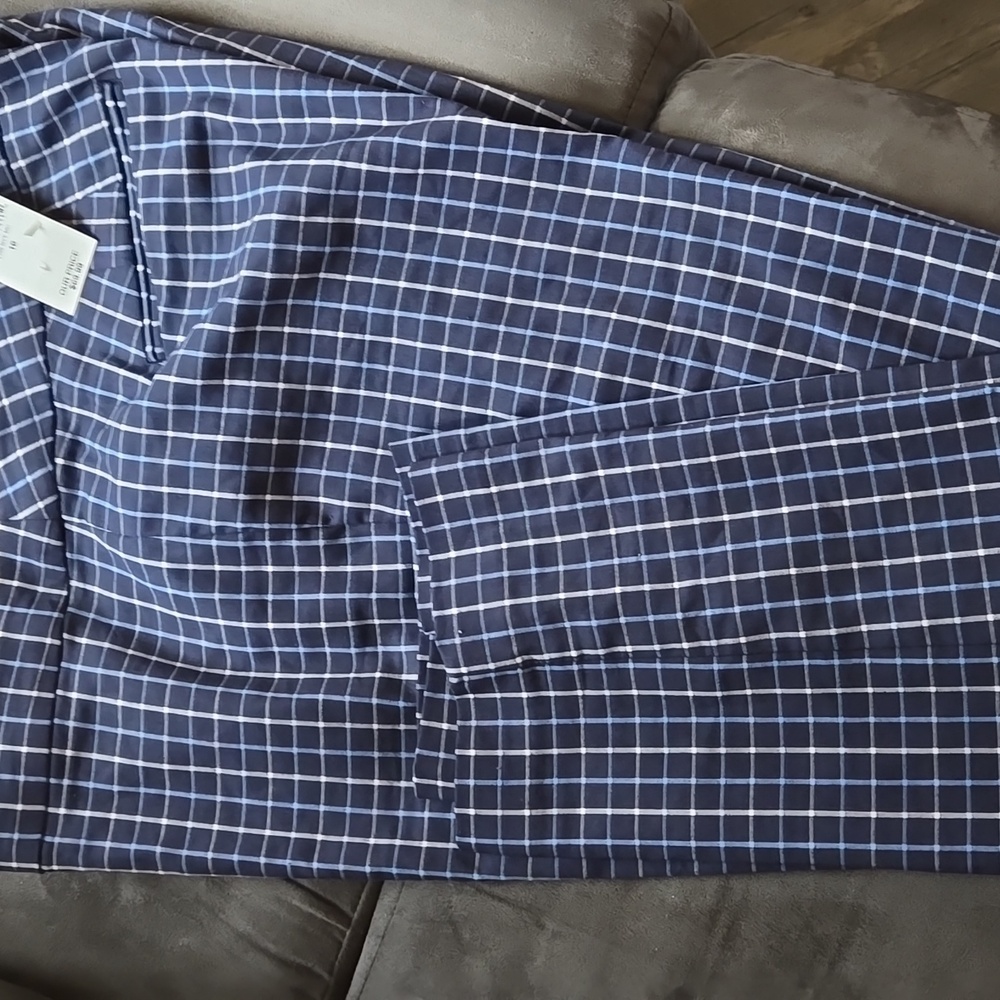Plaid Blue Slacks